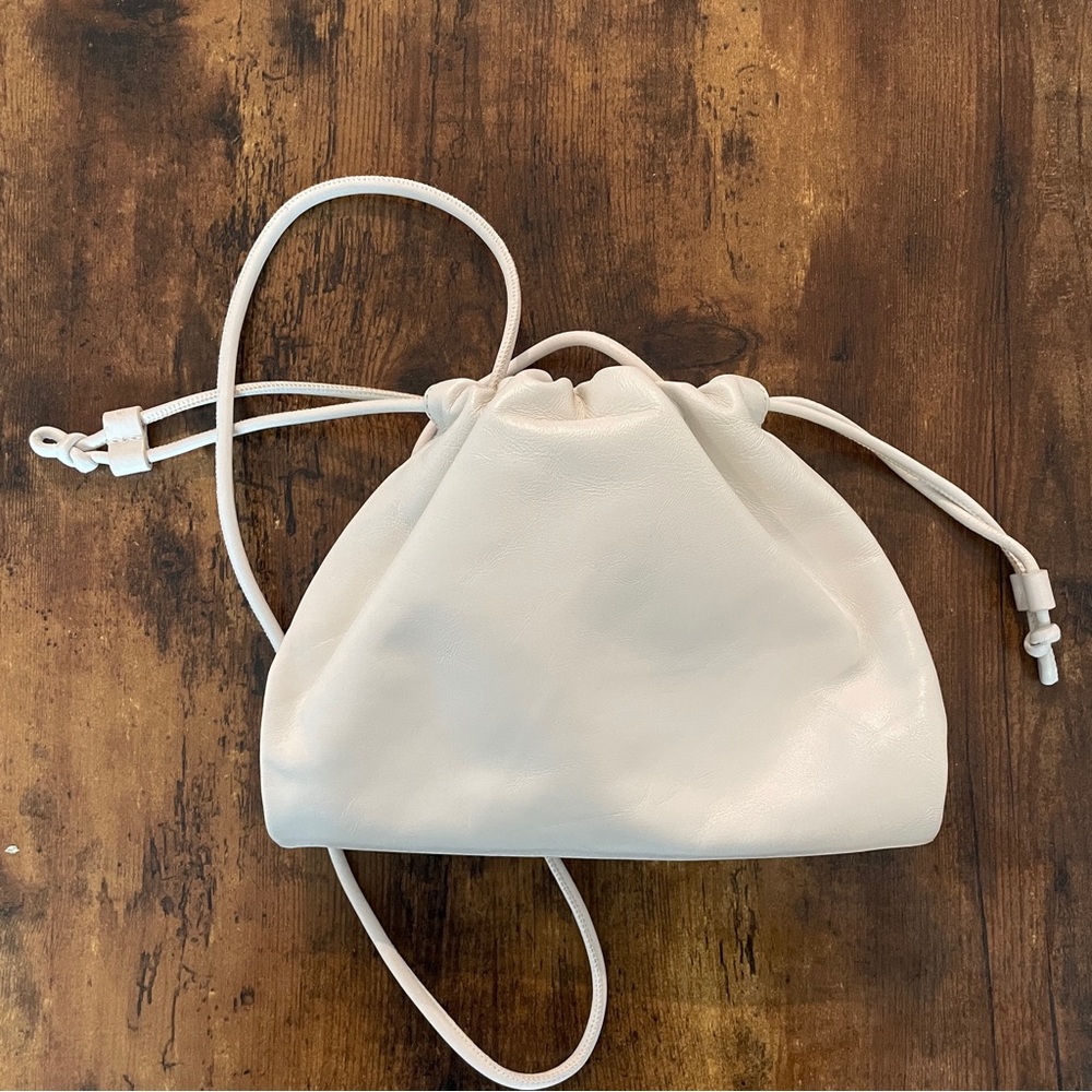 COS mini cavatelli clutch bag white